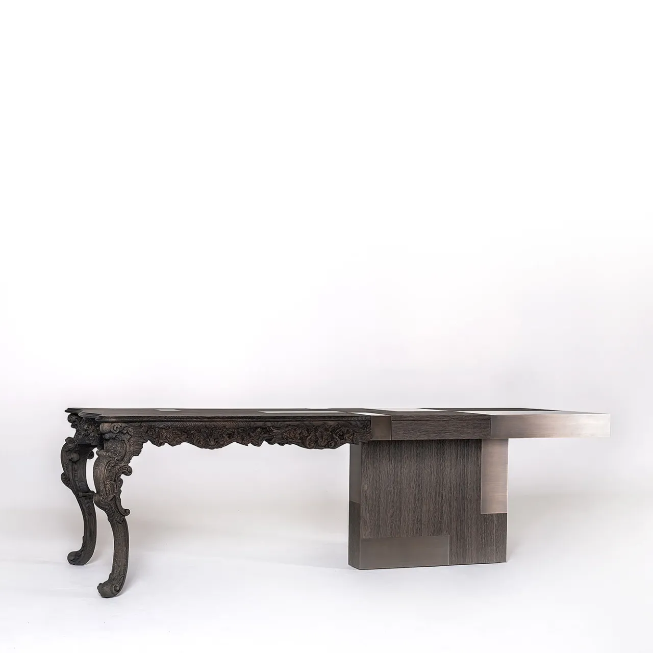 Emmemobili Desk & Writing Tables<Evo brown solid wood and brown veneered wood desk