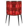 Fornasetti Cabinets<Facciata Quattrocentesca Red Curved Small Cabinet