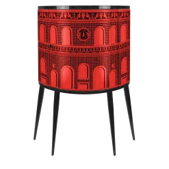 Fornasetti Cabinets<Facciata Quattrocentesca Red Curved Small Cabinet