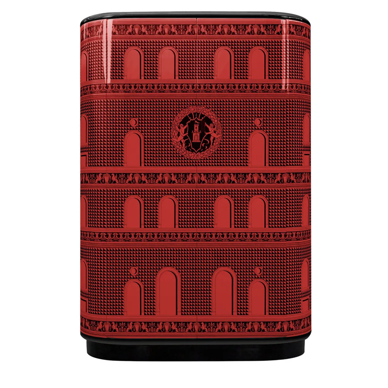 Fornasetti Cabinets<Facciata Quattrocentesca Red Curved Cabinet