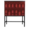 Fornasetti Cabinets<Facciata Quattrocentesca Red Raised Small Cabinet