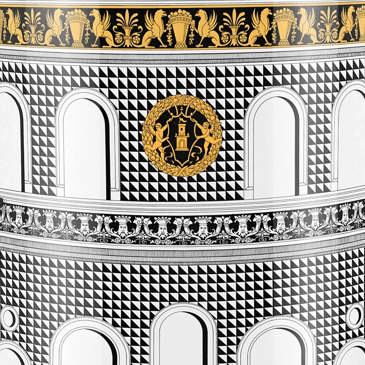 Fornasetti Cabinets<Facciata Quattrocentesca Curved Small Cabinet