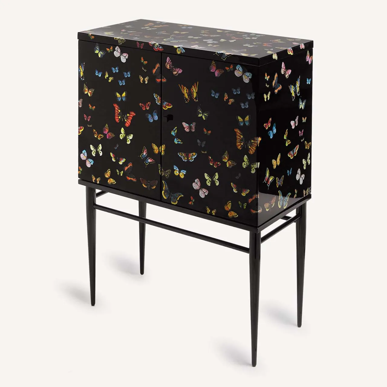 Fornasetti Cabinets<Farfalle Black Raised Small Cabinet