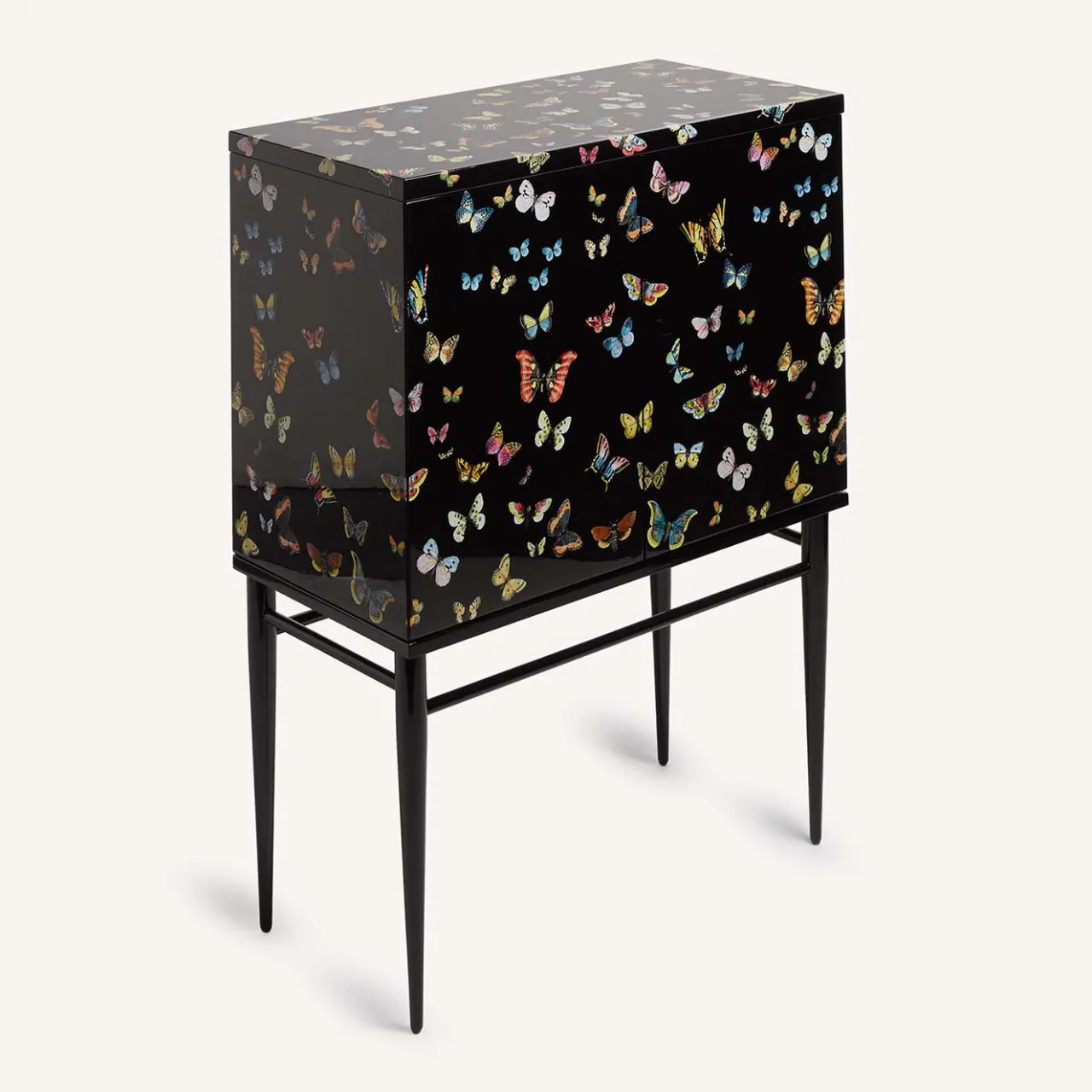 Fornasetti Cabinets<Farfalle Black Raised Small Cabinet