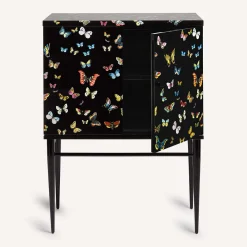 Fornasetti Cabinets<Farfalle Black Raised Small Cabinet