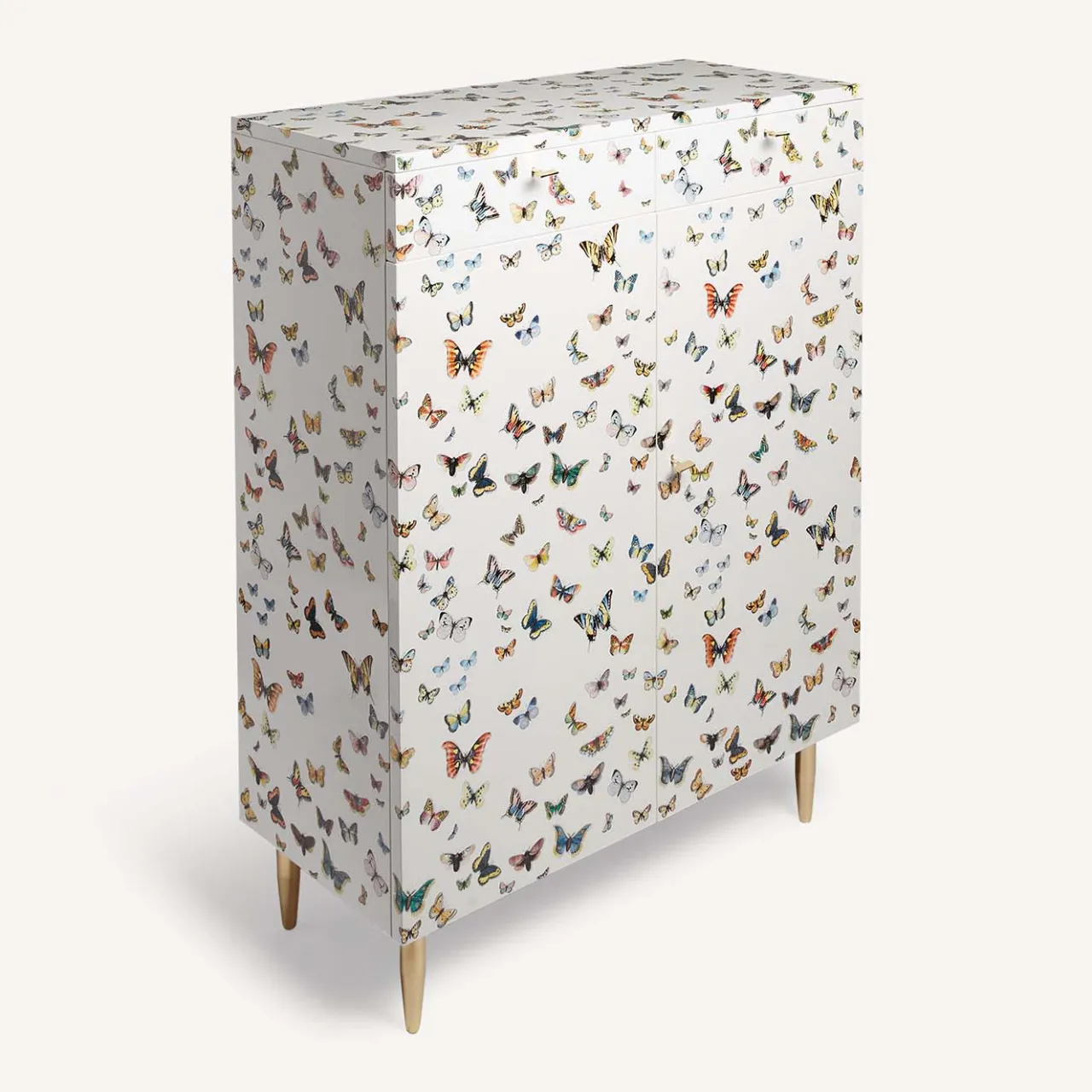 Fornasetti Cabinets<Farfalle White Cabinet