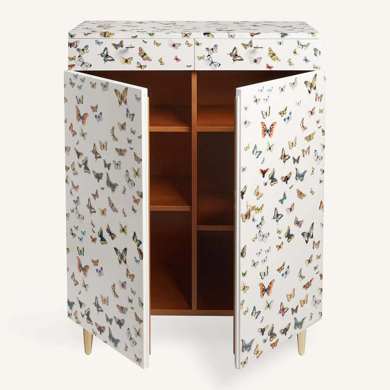 Fornasetti Cabinets<Farfalle White Cabinet