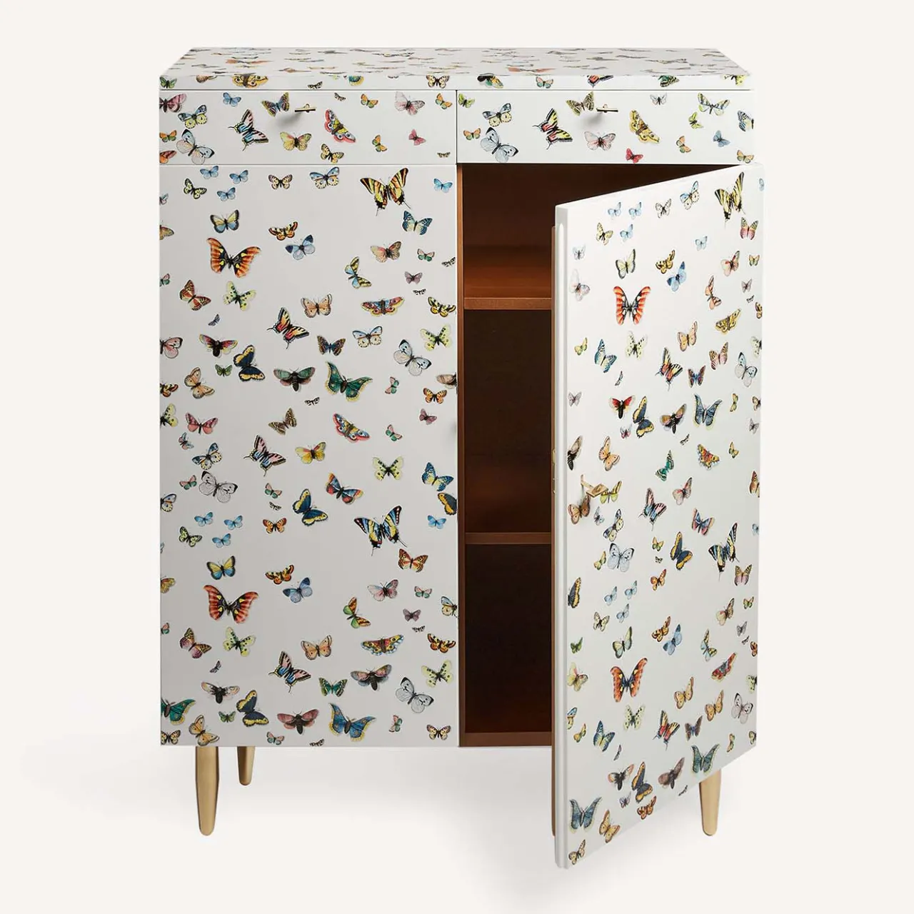 Fornasetti Cabinets<Farfalle White Cabinet