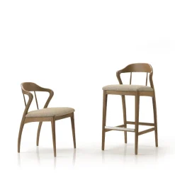 Morello Gianpaolo Bar Stools<Faro Walnut Stool