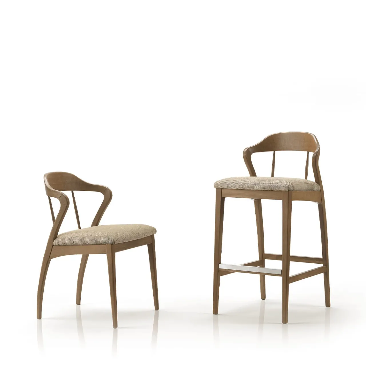 Morello Gianpaolo Bar Stools<Faro Walnut Stool
