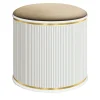 Morello Gianpaolo Ottomans & Poufs<Fashion Pouf with Velvet Seat and Gilded Metal Accents