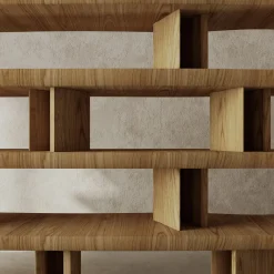 Livio Cioffi Bookcases<Favignana Oak Bookshelf