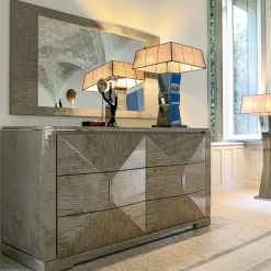 Franco Bianchini Sideboards Buffets<FB Collection Crystal Chest of 6 Drawers