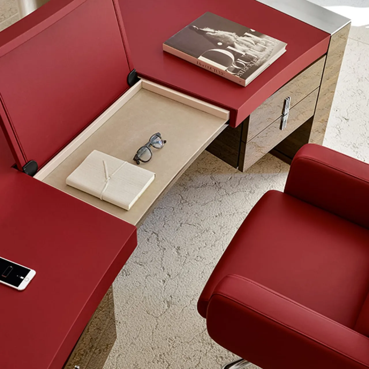 Franco Bianchini Desk & Writing Tables<FB Collection Crystal Desk