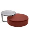 Domingo Salotti Nesting Tables<Febe Set of Burgundy Pouf and Small Table