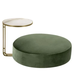 Domingo Salotti Nesting Tables<Febe Set of Green Pouf and Small Table