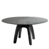 Laura Meroni Dining Tables<Feel Black Dyed Wood Round Dining Table