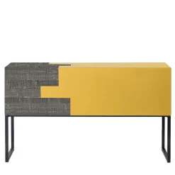Arkof Sideboards Buffets<Fiammifero Light Gray and Yellow Sideboard by Giulia Contaldo