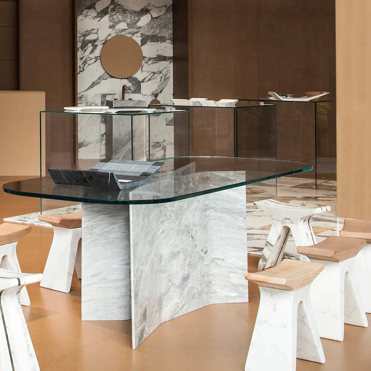 Luce Di Carrara Dining Tables<Filo Dining Table with Versilys Marble Base