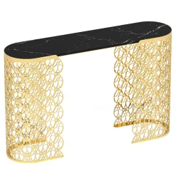 VGnewtrend Consoles<Fitzgerald Arabesque Console with Black Marble Top