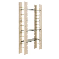 Gianfranco Ferré Home Bookcases<Fitzroy Travertino Marble And Glass Shelves Bookcase