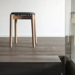 Bedont Stools<Fizz Low Stool in Oak with Upholstered Seat by Lorenz+Kaz