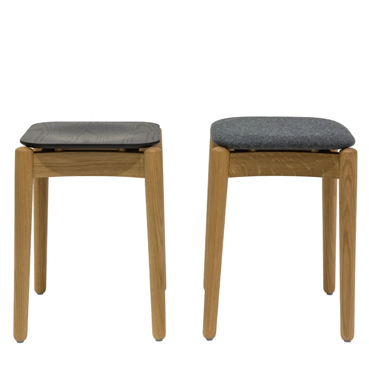 Bedont Stools<Fizz Low Stool in Oak with Upholstered Seat by Lorenz+Kaz