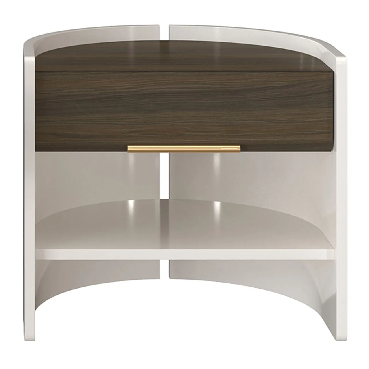 Morello Gianpaolo Nightstands<Flare 01 White Nightstand with Drawer
