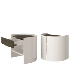 Morello Gianpaolo Nightstands<Flare 01 White Nightstand with Drawer