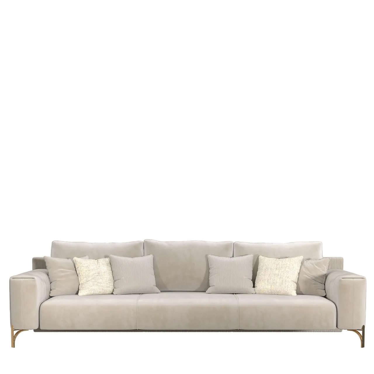 Morello Gianpaolo Sofas<Flare Beige Sofa with cushions