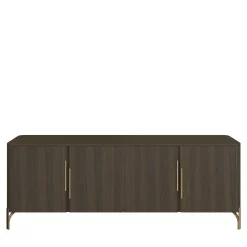 Morello Gianpaolo Sideboards Buffets<Flare 4-Door Brown Veneered Oak Sideboard
