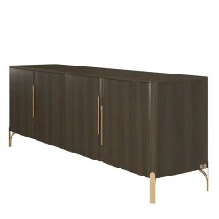 Morello Gianpaolo Sideboards Buffets<Flare 4-Door Brown Veneered Oak Sideboard