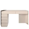 Morello Gianpaolo Vanities<Flare 6-Drawer Ivory Gloss Vanity Desk