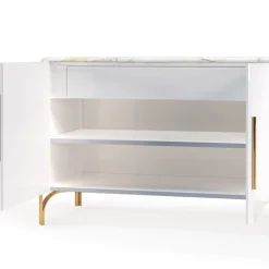 Morello Gianpaolo Sideboards Buffets<Flare Four-Door White Lacquered Sideboard