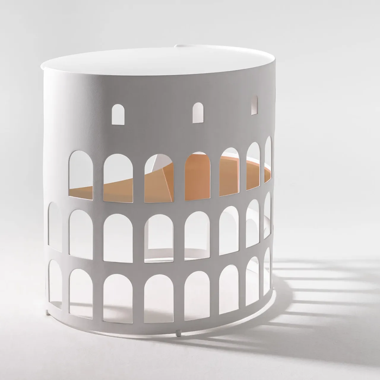 Gio Aio Consoles<Flavio White and Golden Coffee Table