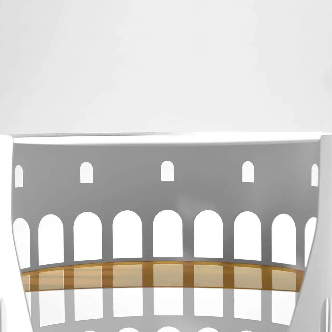 Gio Aio Consoles<Flavio White and Golden Coffee Table