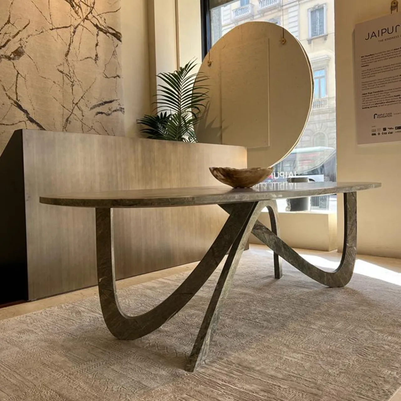 dAM Atelier Dining Tables<Fleur Green Marble Dining Table