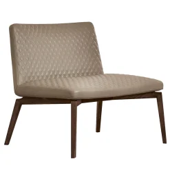 Alivar Lounge Chairs<Flexa Diamond-Quilted Beige Lounge Chair by Giuseppe Bavuso