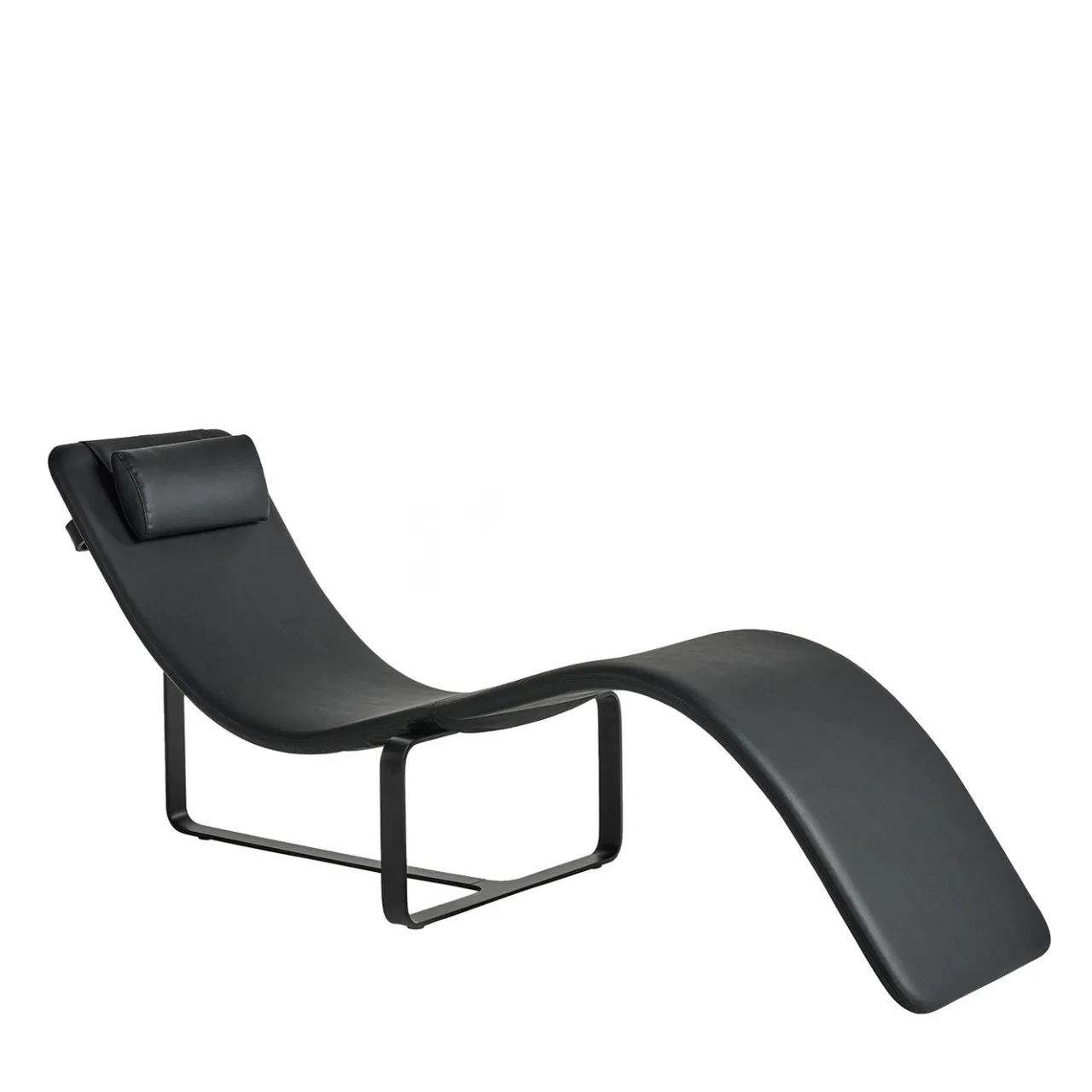 Baleri Italia Chaises<Flipt Black Leather Convertible Armchair and Chaise-longue