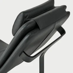 Baleri Italia Chaises<Flipt Black Leather Convertible Armchair and Chaise-longue