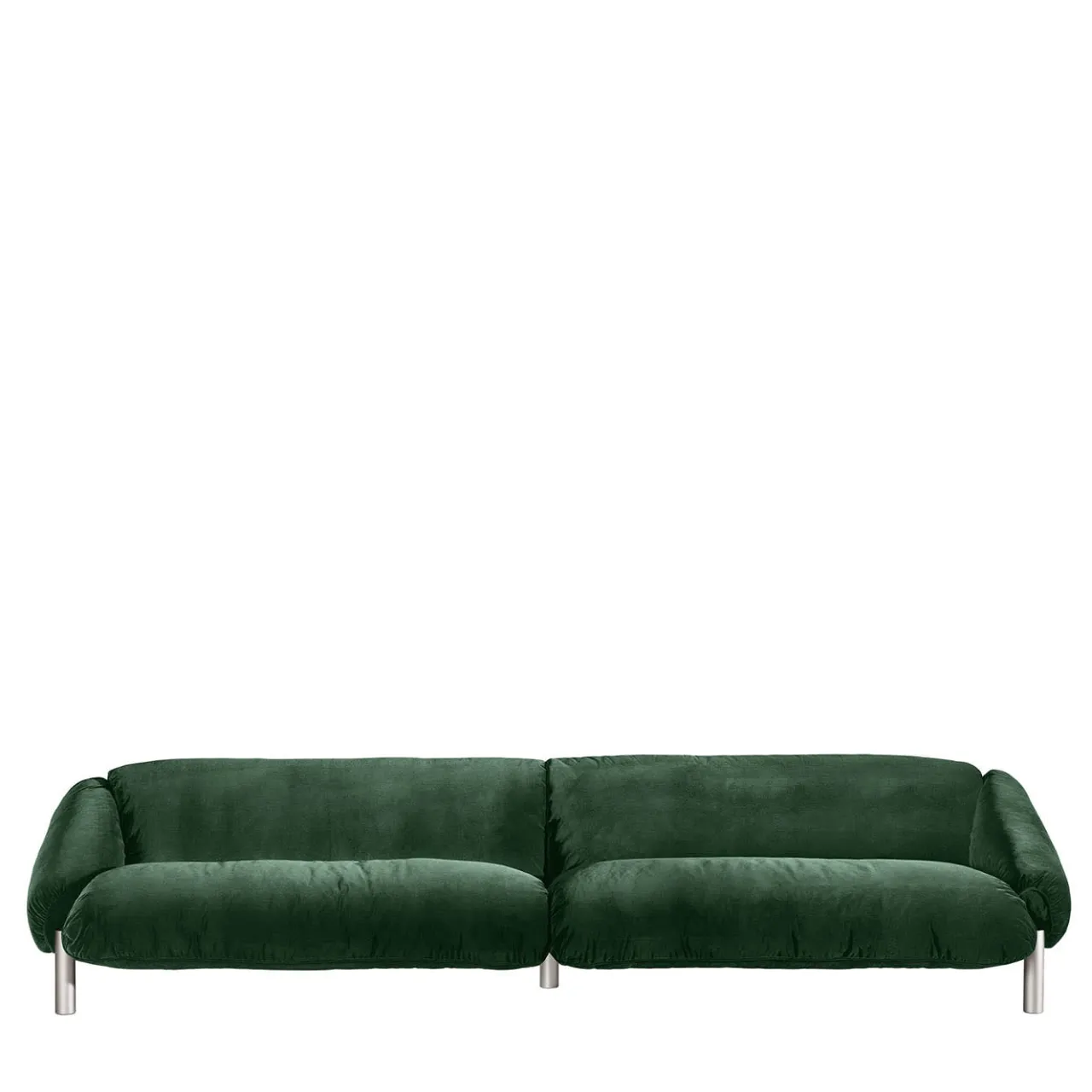 Ghidini 1961 Sofas<Flo Green Velvet 4-Seater Sofa by Lorenza Bozzoli