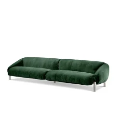 Ghidini 1961 Sofas<Flo Green Velvet 4-Seater Sofa by Lorenza Bozzoli