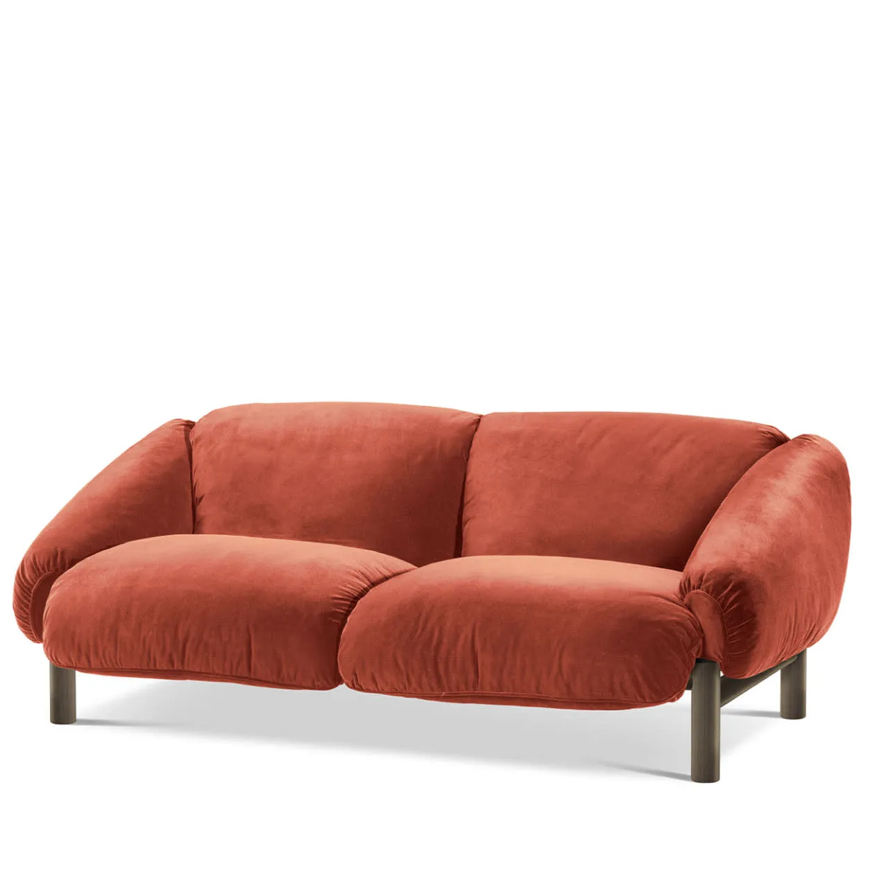 Ghidini 1961 Sofas<Flo Orange Velvet 2-Seater Sofa by Lorenza Bozzoli