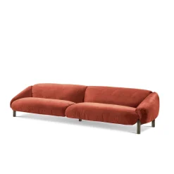 Ghidini 1961 Sofas<Flo Orange Velvet 4-Seater Sofa by Lorenza Bozzoli
