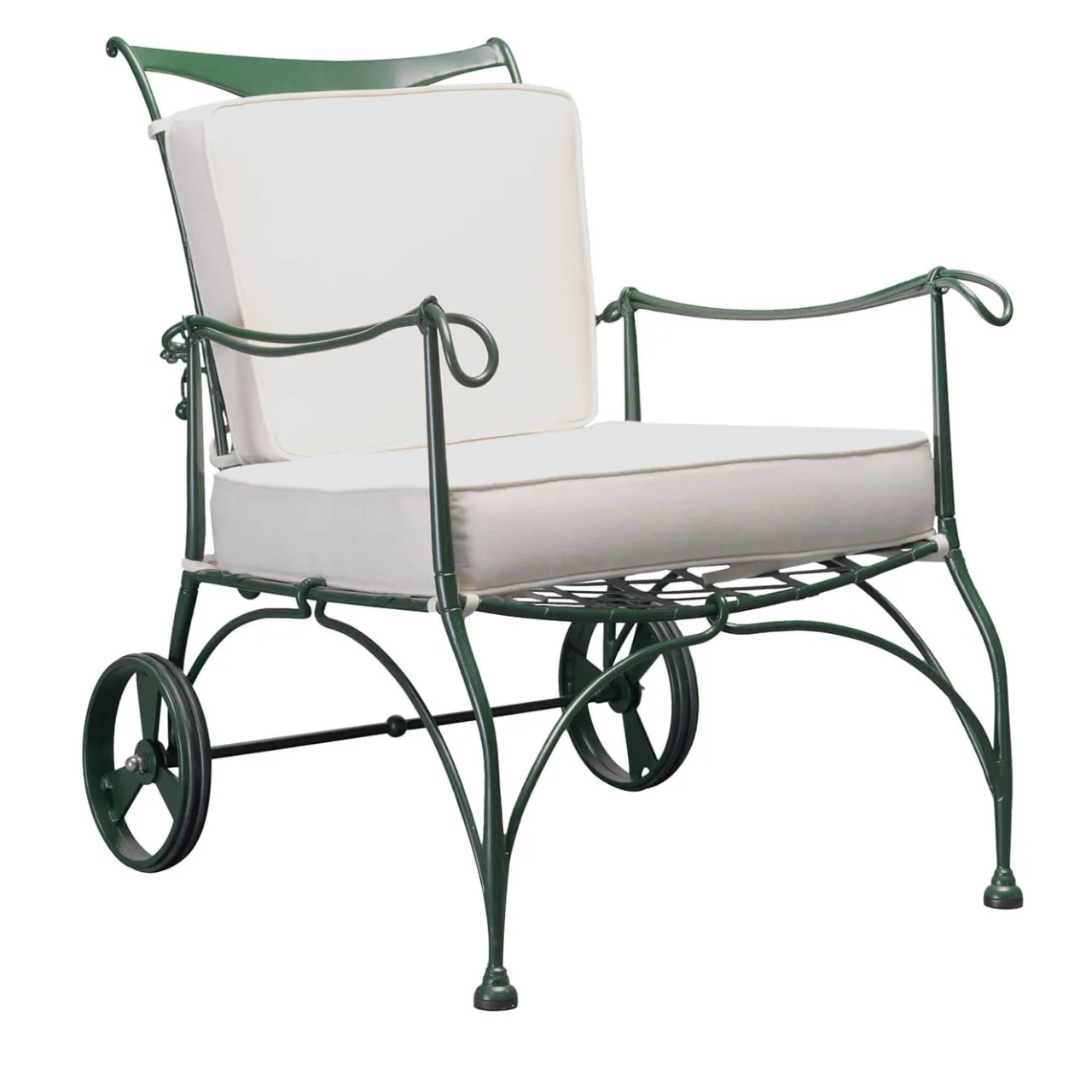 Officina Ciani Outdoor Armchairs<Florio Green Iron Outdoor Armchair