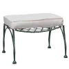 Officina Ciani Other Outdoor Furniture<Florio Green Iron Outdoor Ottoman