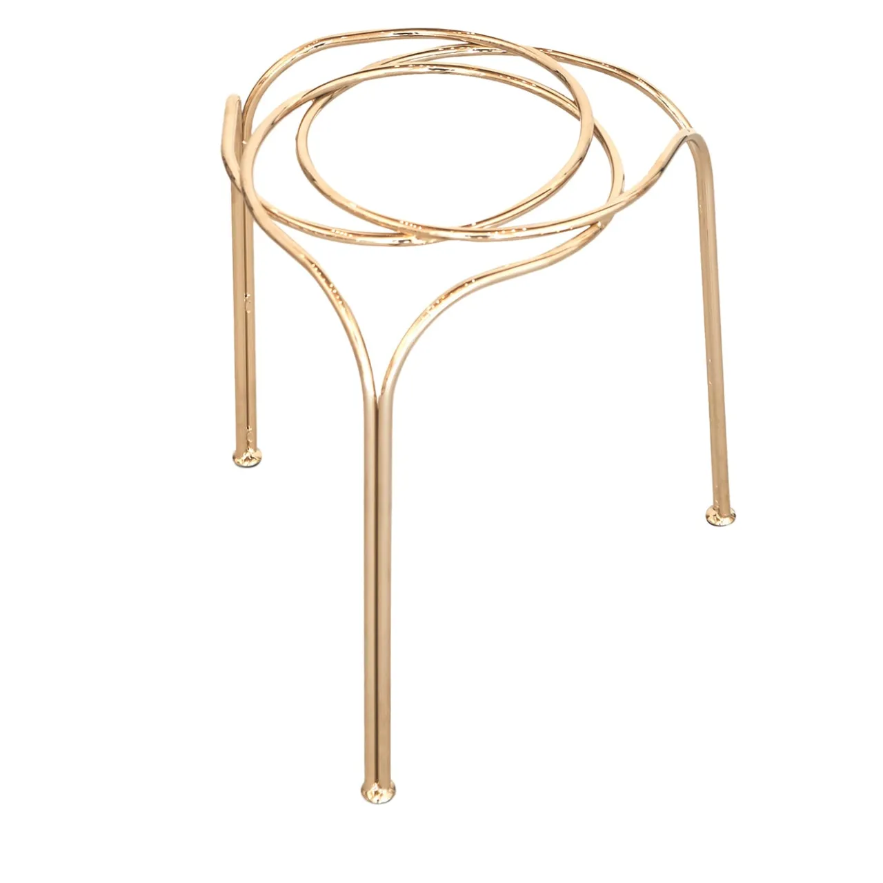 Enrico Girotti Stools<FLOW SCULPTURAL GOLD STOOL