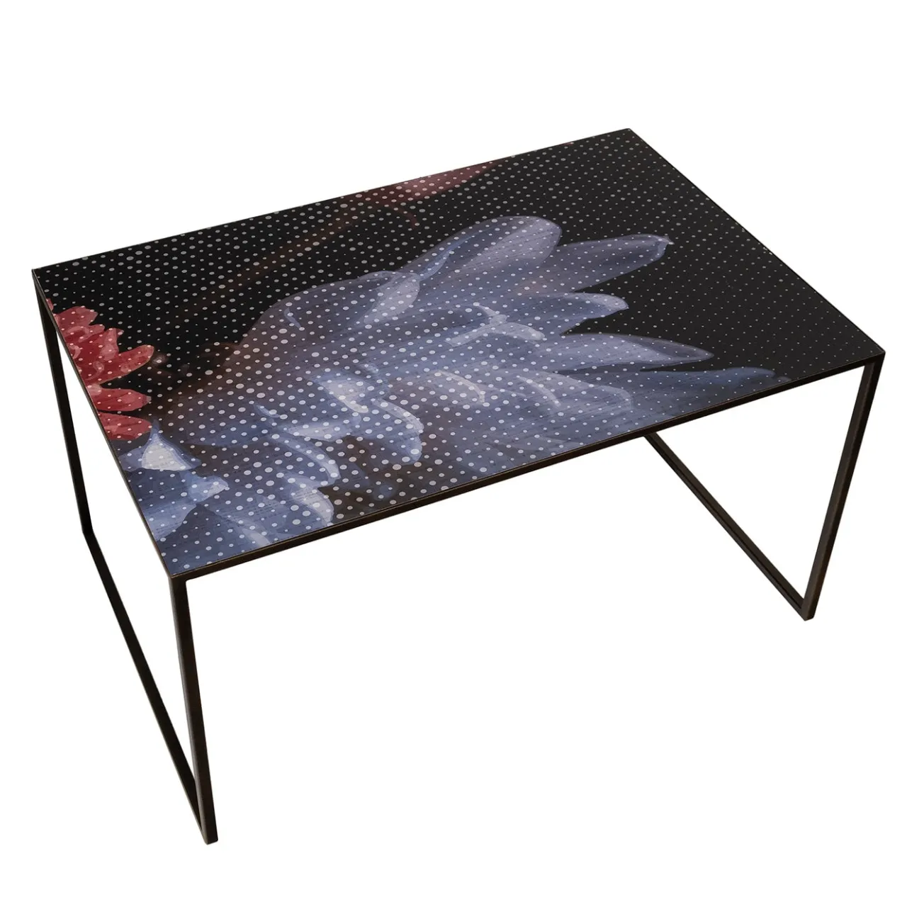 Instabilelab Coffee Tables<Flowers Metal And Fiberglass Rectangular Coffee Table