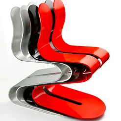 Lamberti Design Chairs<Fluid Ribbon Red Chair by Michael D'Amato