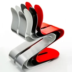 Lamberti Design Chairs<Fluid Ribbon Red Chair by Michael D'Amato